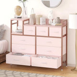 Garvee Kommode mit 9 Schubladen, für Schlafzimmer und Wohnzimmer, Rosa - Rosa