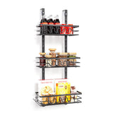 Garvee Over The Door Pantry Organizer Metall Gewürzregal 3-Lagig Rostfrei Für Küche Und Bad Vielseitig Platzsparend - Schwarz