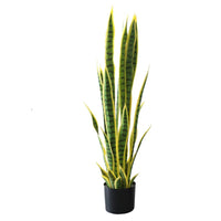 Garvee Kunstpflanze Sansevieria Künstliche Schlangenpflanze Mit Topf Für Home Büro Balkon Dekoration Groß Grün
