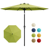 GARVEE Gartensonnenschirm 2,7 m, UV-beständiger und wasserabweisender Sonnenschutz, Mit Kurbelmechanismus und Neigefunktion, Ideal für Terrasse, Balkon, Garten und Pool, Apfelgrün - Apfelgrün
