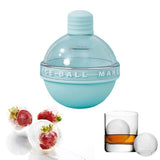 Garvee runde Silikonform für Eiskugeln, inklusive Trichter, Geschenk in unabhängiger Box, blau, für Whisky und Cocktails