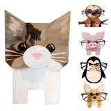 Garvee Niedlicher Tier-Sonnenbrillenhalter aus Holz Katze für Schlafzimmer Schreibtisch - 