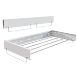Garvee Wandmontierter Wäscheständer Mit 6 Aluminiumstangen, Klappbar, Für Bad Und Waschküche, Platzsparend, Stabil, Weiß - Wie gezeigt