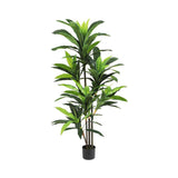 Garvee Künstlicher Dracaena Baum 4ft/5ft Mit Topf Für Wohnzimmer & Büro, Langlebige Zweige & Blätter, Seidenstoff, Pflegeleicht, Grün - Wie gezeigt