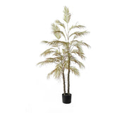 Garvee Künstliche Areca-Palme 4ft/5ft, Realistisch, Formbar, Polyester, Pflegeleicht, Indoor/Outdoor, Wohnzimmer, Büro, Grün - 