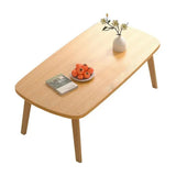Garvee Klappbarer Kaffeetisch Holz 31.5x19.7x17.3in Für Wohnzimmer & Büro, Platzsparend, Stabil, Minimalistisch, Leicht Faltbar - Holzmaserung Farbe 80*50Cm