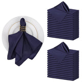 Garvee 30er Pack Satin Servietten Navy Blau Quadratisch 17x17 Zoll Weich Waschbar Für Hochzeit Bankett Party Tischdeko