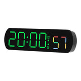 GARVEE Digitale Wecker 16,5CM LED mit Temperaturanzeige, Einstellbarer Helligkeit, Batteriebetrieben, Nachttisch Uhr - Grünes Licht