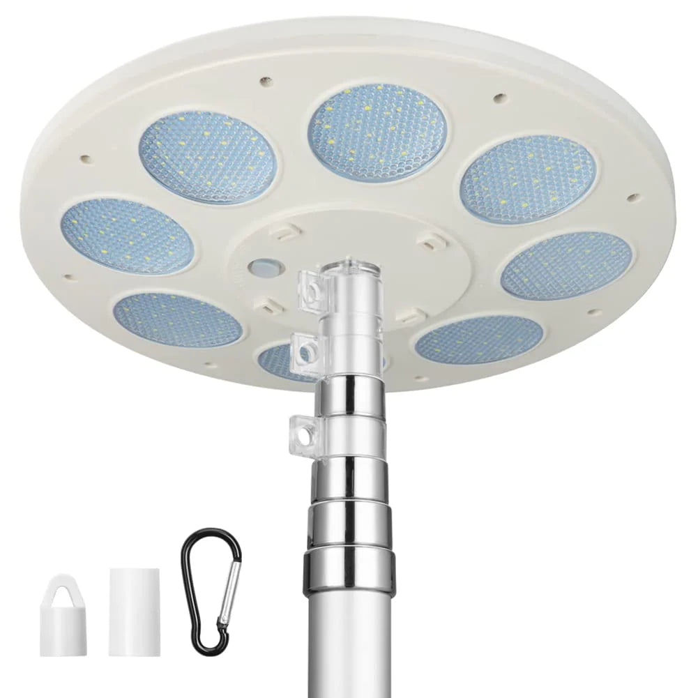 Garvee Solar-Flaggenmastleuchte mit 136 LEDs, superhelle LED-Mastleuchte, IP67 wasserdicht, wetterfestes ABS-Gehäuse, für 4,6–7,6 m Flaggenmasten, Garten & Außenbereich