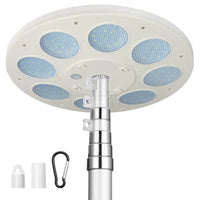 Garvee Solar-Flaggenmastleuchte mit 136 LEDs, superhelle LED-Mastleuchte, IP67 wasserdicht, wetterfestes ABS-Gehäuse, für 4,6–7,6 m Flaggenmasten, Garten & Außenbereich