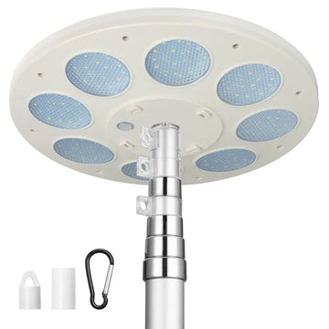 Garvee Solar-Flaggenmastleuchte mit 136 LEDs, superhelle LED-Mastleuchte, IP67 wasserdicht, wetterfestes ABS-Gehäuse, für 4,6–7,6 m Flaggenmasten, Garten & Außenbereich