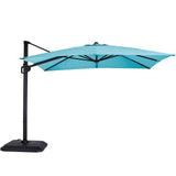 Garvee Ampelschirm 305 cm, 360° Drehbar, UV-Beständig, Wasserfest, Aluminium, Blaugrün - Blaugrün
