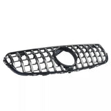Garvee Doppelniere Kühlergrill für Luxus-SUV GLC X253/C253 2015-2019, Sportliches Design, Hochwertiges ABS, Glänzend, Silber