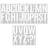 Garvee 272 Große Buchstabenaufkleber 4 Zoll Vinyl Selbstklebend Alphabet 24 Blätter Langlebig Vielseitig Für Fenster Und Tafeln - Wie gezeigt