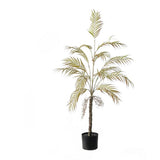 Garvee Künstliche Areca Palme 4ft/5ft - Pflegefrei & Formbar - Polyester & Plastik - Indoor & Outdoor Dekoration - Ganzjährig Grün - Rote Künstliche Palme
