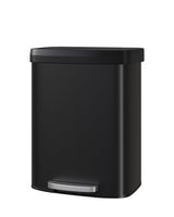 Garvee Metall-Mülltonne 60L Mit Deckel, Rostfrei, Soft-Close, Ergonomischer Griff, Schwarz Für Küche & Büro - Schwarz