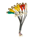 Garvee 20-Pin RCA Kabel mit 8 Audio/Video Ausgängen für Android Autoradio, Universeller Anschluss, Hochwertiges Material, steckerfertig, Schwarz/Gelb