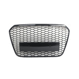 Garvee Kühlergrill Wabendesign für Audi A6 C7 2012-2015, ABS Kunststoff, Sportlich Glänzend Schwarz, Tuning & Straßenfahrten