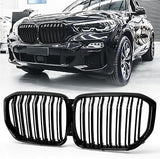 Garvee Doppelstil Kühlergrill für deutsches Fahrzeug X5 G05 (2018-2023) - Sportliches schwarzes Design - Robustes ABS - Kühlergrillschutz - Kompatibel mit XDrive40i/50i/45e/M50i
