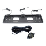 Garvee Professionelles Auto-Parksensor-Set mit Einstellbarer Alarmfrequenz, Robustes Kunststoffgehäuse, Schwarz, Inklusive Nummernschildrahmen für Werkstätten