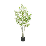 Garvee 4FT Künstlicher Ficus Baum Mit Verstellbaren Ästen Für Wohnzimmer Und Büro, Pflegeleicht, Stabiles Topfdesign, Grün - 
