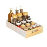 Garvee Teleskopschublade Ausziehbare Schublade Metallregal Für Zuhause Küche Badezimmer 40.5x25x8cm Weiß