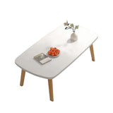 Garvee Klappbarer Kaffeetisch Holz 80x50cm Für Schlafzimmer Und Büro, Faltbar, Stabil, Platzsparend, Minimalistisches Design - Weiß