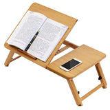 Garvee Bambus Laptop Tablett Mit Verstellbarem Winkel & Höhe, Faltbar, Umweltfreundlich Für Bett & Sofa, Leicht, Vielseitig