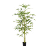 Garvee Künstlicher Bambusbaum 5FT Aus Langlebigem PU-Material Mit Formbaren Zweigen Und Zementbasis Für Innen- Und Außenbereich Grün - grün