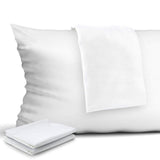 Garvee Kissenbezug Queen Size 50x75 cm Weiß 4er-Set Atmungsaktiv Ganzjahres Hotelqualität