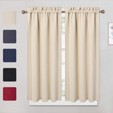 GARVEE Verdunkelungs-Volants 2er-Set, Thermo-Fenstervolants 66 x 114 cm, Blickdicht & Wärmeisolierend für Wohnzimmer, Küche & Schlafzimmer, Beige - Beige