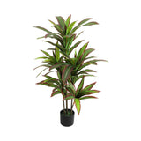 Garvee Künstlicher Dracaena Baum 4ft/5ft Mit Verstellbaren Ästen Für Wohn- Und Büroräume Schwarzer Topf Grün - Wie gezeigt