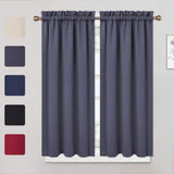 Garvee Verdunkelungsvolants 2 Stück Für Fenster Wohnzimmer Küche Schlafzimmer 26x45 Zoll Dunkelgrau