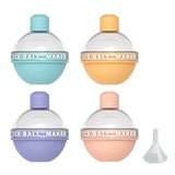 Garvee Silicone Eisballform 6,3 cm Rund Flexibel BPA-frei Für Whisky & Cocktails Transparent - 4 Stück