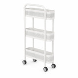 Garvee Kücheninsel, 4 Ebenen, Kippschutz, Rollen, Zusätzliche Arbeitsfläche, Weiß - Weiß