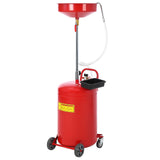 Garvee 20 Gallon Öl-Ablassbehälter Mit Rädern Und Höhenverstellbarem Trichter Für Werkstätten Stahl Schwarz