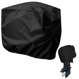 Garvee Außenbordmotor-Halbabdeckung 210D Oxford Wasserdicht Schwarz 52X27X32cm 15HP Bootsmotorabdeckung