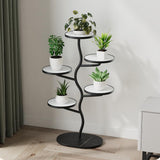 Garvee 5-Stufiges Pflanzenregal Metall Blumentopfständer Vertikal Platzsparend Für Balkon Garten Wohnzimmer Schlafzimmer - Wie gezeigt