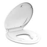 Garvee Toilettensitz Rund Mit Kindersitz Magnetverschluss Soft Close Polypropylen Für Familie Bad Weiß - weiß