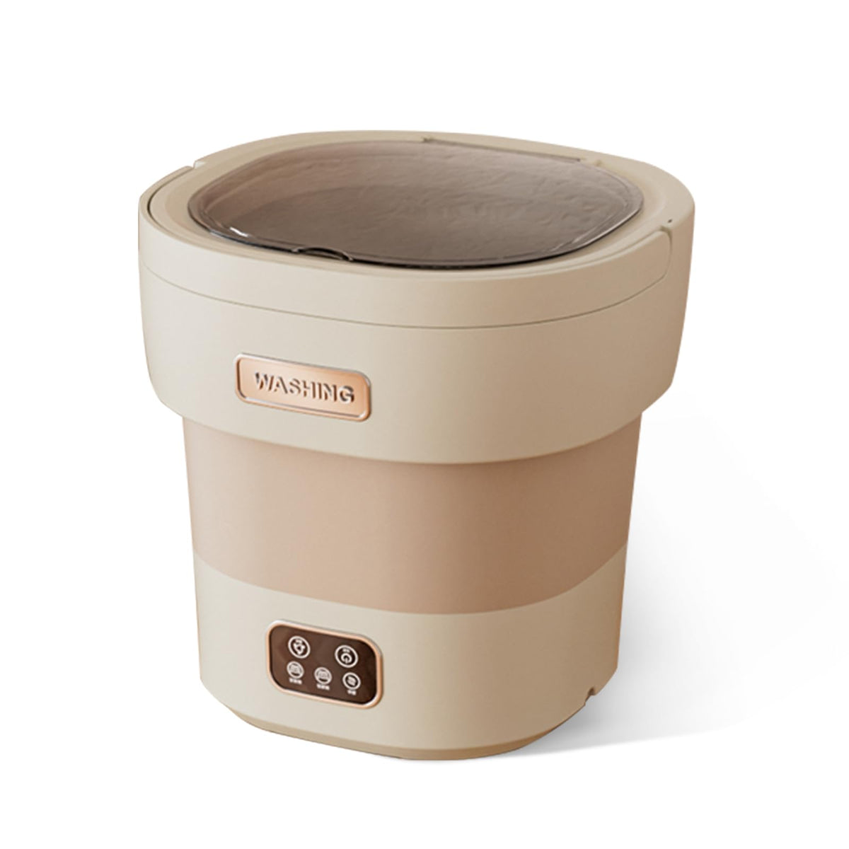 Garvee beige faltbare Mini Waschmaschine platzsparend