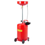 Garvee Ölauffangwagen 76 L, pneumatisches Ölablassgerät 97–165 cm höhenverstellbar mit 38-cm-Trichter & Handschuhen, Rot - Rot
