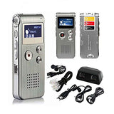 Garvee 8GB Digitaler Audio Recorder USB Tragbar Mit Mikrofon Für Meetings Leicht Und Lang Akku
