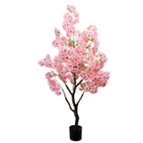 Garvee Künstlicher Kirschblütenbaum 150cm, Realistisch, Pflegeleicht, Verstellbare Äste, Kunststoff, Dekorativ Für Hochzeit & Zuhause - Rosa