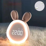 Garvee Kinderwecker Kaninchen, LED Digital, Dual Alarm, Nachtlicht, Für Kinderzimmer, Rosa - Rosa
