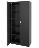Garvee Metallschrank 180 cm, Abschließbar, 4 Verstellbare Regale, Für Garage, Büro & Werkstatt