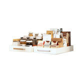 Garvee 2er-Pack Herausnehmbare Organizer für Küchenschränke, Herausnehmbare Schubladen, Weiß, für mehrere Räume Geeignet - Weiß