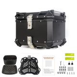 Garvee Motorrad Top Case 45L aus Wasserdichter Aluminiumlegierung für Touring & Stadtfahrten, Robust, Sicher, Vielseitig - Schwarz