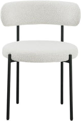 Garvee Esszimmerstühle 2er-Set, mit Rückenlehne, gepolstert, Stoff, Modern, Weiß - Weiß
