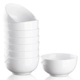 Garvee Porzellan Schalen Set 10oz, 8-teilig, Premium Weiß, Mikrowellen- & Spülmaschinenfest, Vielseitig, Für Küche & Tisch