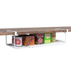 Garvee Verstellbares Unterbau-Regal mit Rutschfester Unterseite, Metallgitter, Keilclip, Küchenorganizer, Weiß